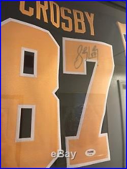 sidney crosby autographed jersey framed