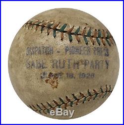 1926 Babe Ruth Single Signed Autographed American League Baseball PSA DNA COA