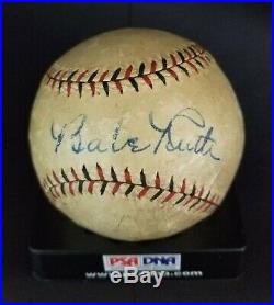 1929 Babe Ruth Lou Gehrig Yankees Dual Signed Baseball Autograph Auto Psa/dna