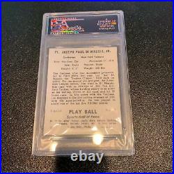 1941 Play Ball Joe Dimaggio Signed Autographed RP Baseball Card PSA DNA COA