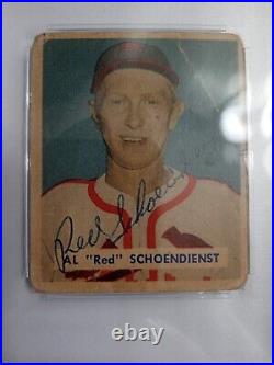 1949 Bowman #111 Red Schoendienst Auto PSA/DNA Authentic POP 14