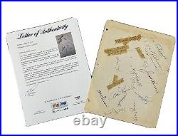 1951 New York Yankees Team Signed Sheet MICKEY MANTLE RookIe autograph PSA/DNA