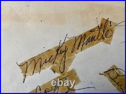 1951 New York Yankees Team Signed Sheet MICKEY MANTLE RookIe autograph PSA/DNA