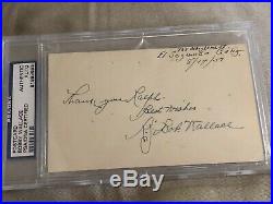 1951 RODERICK BOBBY WALLACE Signed Autographed GPC PSA/DNA Encapsulated HOF Rare