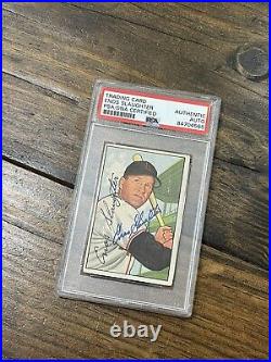 1952 Bowman Enos Slaughter Autographed Signed Card. #232. PSA/DNA Certified