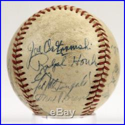 1952 Yankees Team Signed Autographed Baseball Mickey Mantle Rare Psa/dna Z05657
