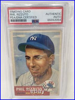 1953 Topps #114 Phil Rizzuto PSA/DNA Auto Signed Autograph