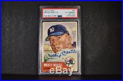1953 Topps #82 Mickey Mantle signed/AUTO PSA/DNA GORGEOUS
