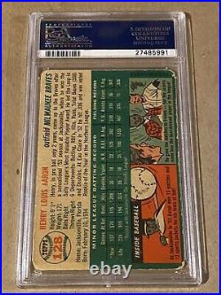 1954 Topps Hank Aaron PSA DNA Signed Autographed Auto