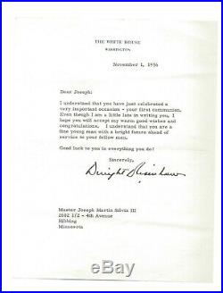 1956 Signed / Autographed Letter From Dwight Eisenhower With COA & PSA DNA