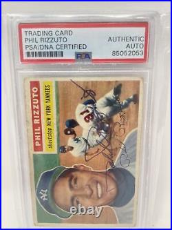 1956 Topps #113 Phil Rizzuto PSA/DNA Auto Signed Autograph