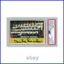 1956 Topps Duke Snider Brooklyn Dodgers Autographed Team Card PSA/DNA 10