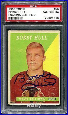 1958 Topps BOBBY HULL #66 RC Rookie Card PSA/DNA CERTIFIED AUTHENTIC RARE