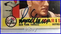 1960 Roger Maris Autographed Card Topps #377 PSA / DNA Certified Autograph 9