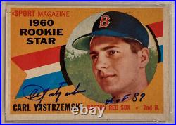 1960 Topps CARL YASTRZEMSKI Signed Baseball Rookie Card #148 PSA 4 PSA/DNA 9