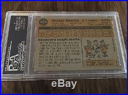 1960 Topps Mickey Mantle #350 Autographed PSA/DNA 5 Signed Blue Sharpie Centered