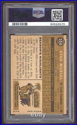 1960 Topps Stan Musial PSA DNA Authentic with 9 Auto Autograph #250 Baseball Card