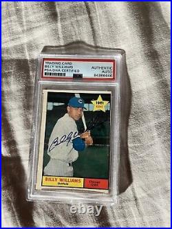 1961 Topps Billy Williams Rookie Autograph PSA/DNA HOF Cubs