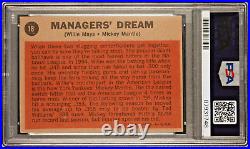 1962 Topps #18 Mickey Mantle Willie Mays Signed PSA DNA PSA 3/PSA 9 Autograph