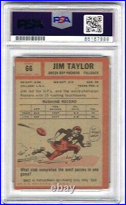 1962 Topps #66 JIm Taylor Green Bay Packers PSA/DNA Signed Auto Autograph