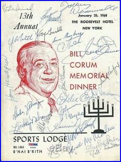 1964 Jesse Owens Sandy Koufax Bill Russell +++ Psa/dna Signed Program Autograph