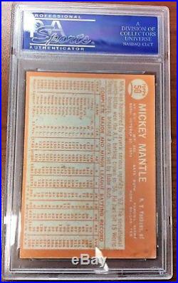 1964 Topps Mickey Mantle #50 PSA/DNA Auto Autograph