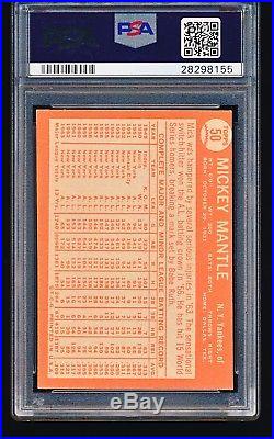 1964 Topps Signed Autographed MICKEY MANTLE #50 HOF PSA/DNA Mint 10
