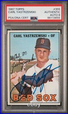 1967 Topps Carl Yastrzemski #355 PSA DNA 8 auto autograph