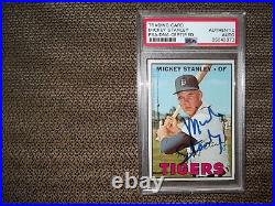 1967 Topps Mickey Stanley #607 Sp High-number Nm, Psa/dna Auto Autograph
