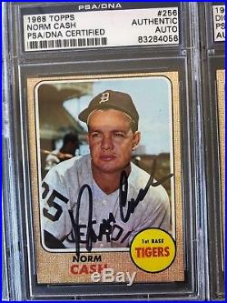 1968 Topps Detroit Tigers World Series Champions Autographed Signed PSA/DNA Set