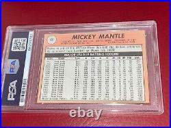 1969 MICKEY MANTLE LAST MICK TOPPS CARD Autographed Signed AUTO PSA DNA GEM 10