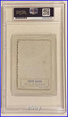 1969 Topps Deckle Edge PETE ROSE Signed Baseball Card #21 PSA/DNA Auto Grade 10