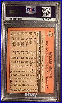 1969 Topps Willie Mays #190 PSA/DNA Authentic Autograph 9 Clean card