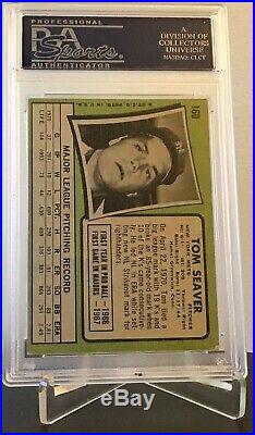 1971 Topps Tom Seaver New York Mets #160 Baseball Card AUTOGRAPHED PSA/DNA