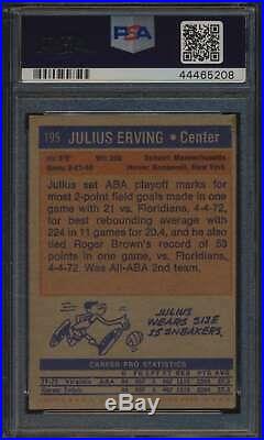 1972 Topps #195 Julius Erving HOF RC Autographed PSA/DNA Authentic 54489