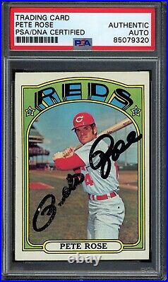1972 Topps #559 Pete Rose Autograph Card Cincinnati Reds PSA/DNA Authentic AUTO