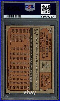 1972 Topps #559 Pete Rose Autograph Card Cincinnati Reds PSA/DNA Authentic AUTO