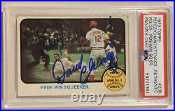 1973 Topps TONY PEREZ DARREL CHANEY GENE TENACE Signed Baseball Card PSA/DNA 205
