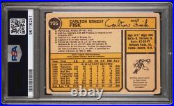 1974 O-Pee-Chee CARLTON FISK Signed Baseball Card #105 PSA/DNA Auto Grade 10