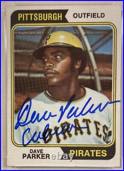 1974 Topps DAVE PARKER Signed Autograph Rookie Baseball Card PSA/DNA #252 Cobra