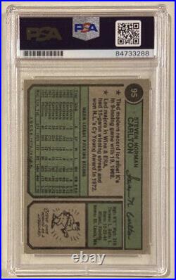 1974 Topps STEVE CARLTON Signed Autographed Baseball Card #95 PSA/DNA Phillies