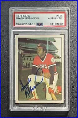 1975 SSPC Frank Robinson Signed PSA/DNA Authentic Autograph Cleveland Indians