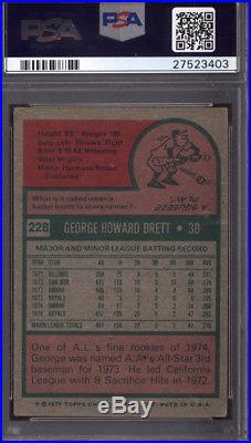 1975 Topps #228 George Brett Rookie HOF Signed Auto Autographed Royals PSA/DNA