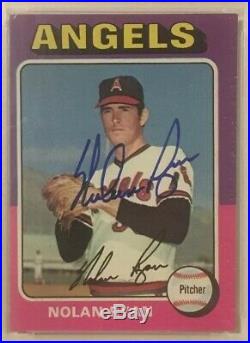 1975 Topps NOLAN RYAN Signed Autographed Baseball Card PSA/DNA #500