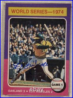 1975 Topps REGGIE JACKSON Signed Autographed Playoff Baseball Card #461 PSA/DNA