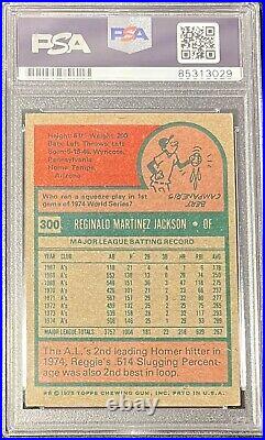 1975 Topps Reggie Jackson Psa/dna Certified Authentic Autograph A's