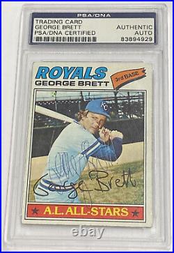 1977 Topps GEORGE BRETT Signed Autographed Baseball Card #580 PSA/DNA KC Royals