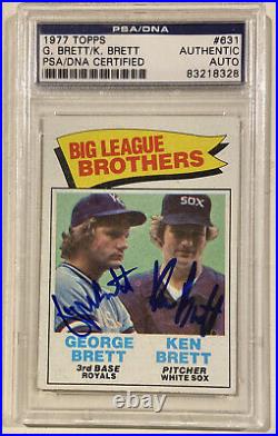 1977 Topps KEN GEORGE BRETT Signed Autographed Baseball Card #631 PSA/DNA Royals
