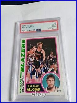 1978 Topps #1 Bill Walton PSA/DNA 9 & Luke Walton PSA/DNA