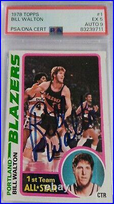 1978 Topps #1 Bill Walton PSA/DNA 9 & Luke Walton PSA/DNA